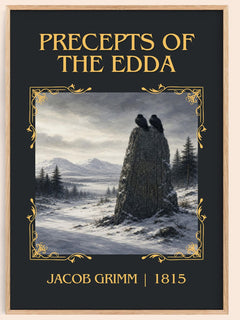 Precepts Of The Edda Classic Book Art Print by Jacob Grimm – book poster