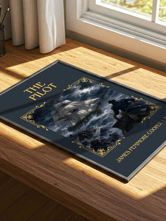 The Pilot Classic Book Art Print by James Fenimore Cooper – print on a sunlit desk