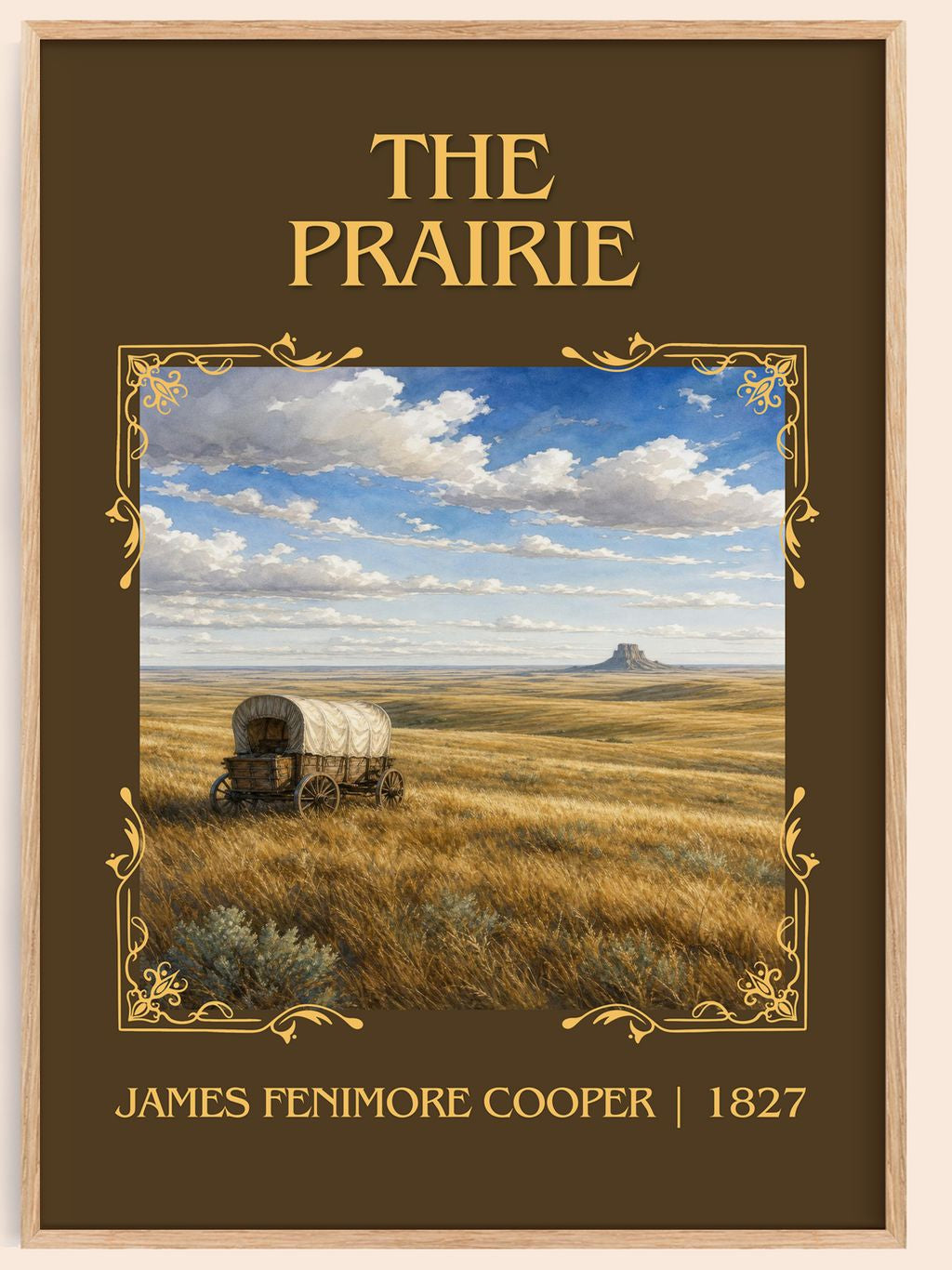 The Prairie Classic Book Art Print by James Fenimore Cooper – book poster