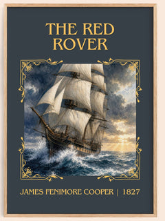 The Red Rover Classic Book Art Print by James Fenimore Cooper – book poster