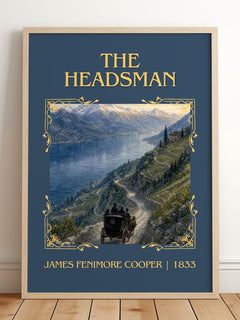 The Headsman Classic Book Art Print by James Fenimore Cooper – framed print leaning on a wooden floor