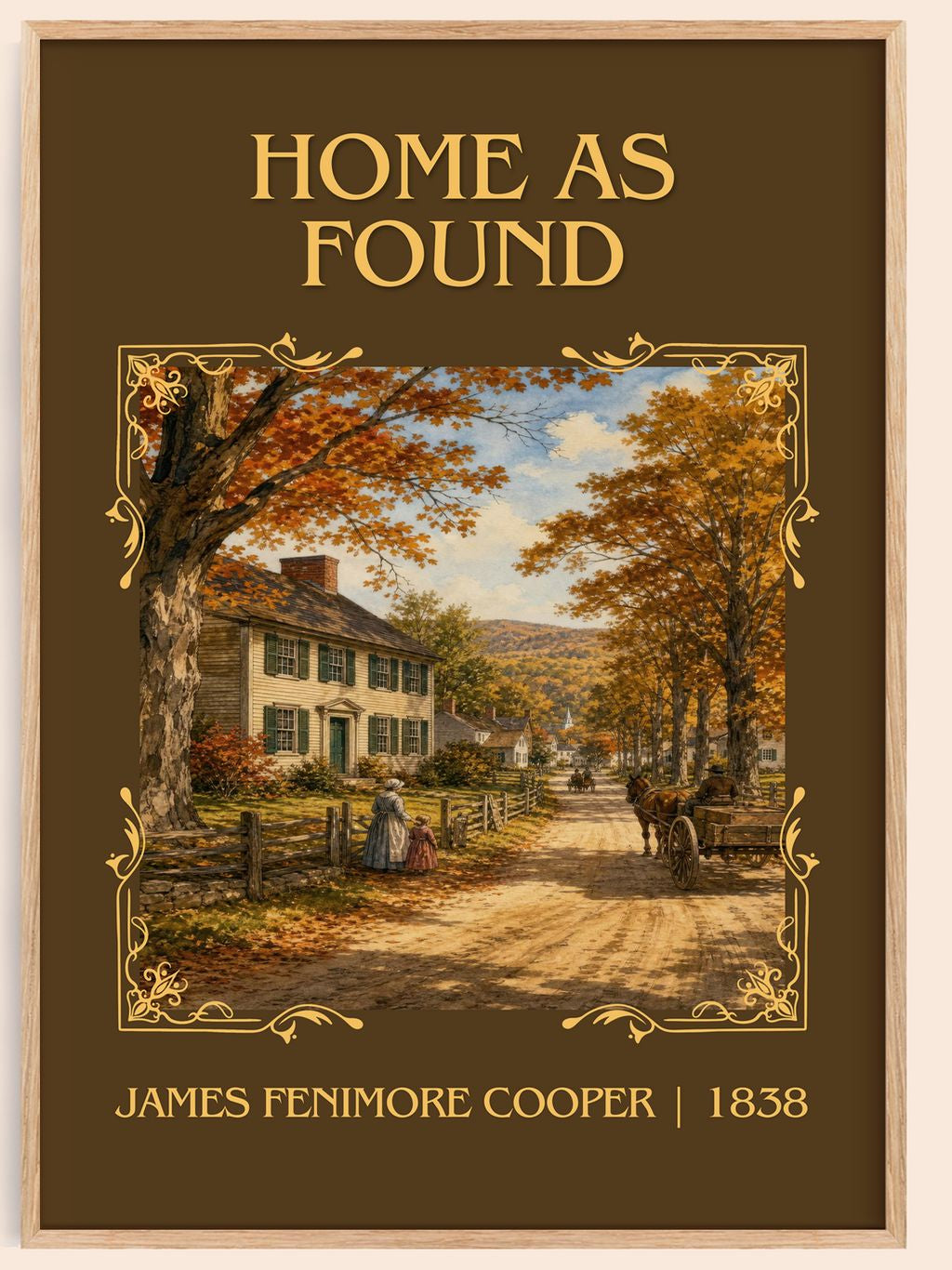 Home As Found Classic Book Art Print by James Fenimore Cooper – book poster