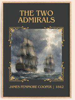 The Two Admirals Classic Book Art Print by James Fenimore Cooper – book poster
