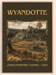 Wyandotté Classic Book Art Print by James Fenimore Cooper – book poster