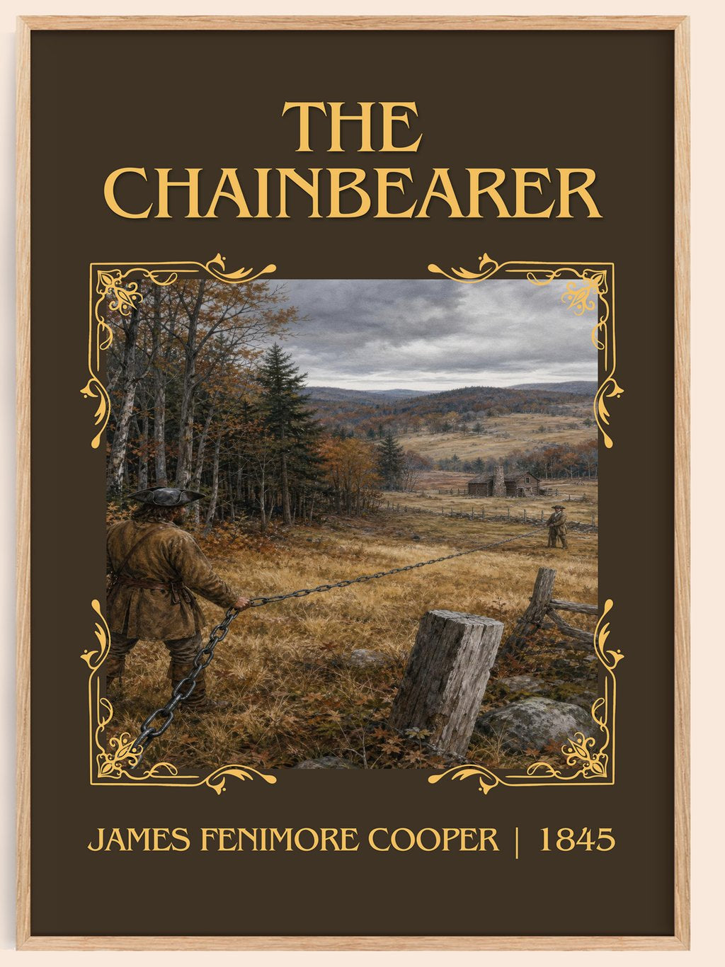 The Chainbearer Classic Book Art Print by James Fenimore Cooper – book poster