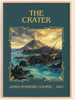 The Crater Classic Book Art Print by James Fenimore Cooper – book poster