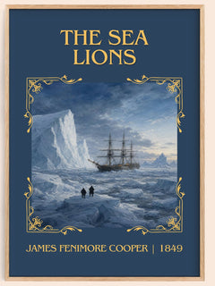 The Sea Lions Classic Book Art Print by James Fenimore Cooper – book poster