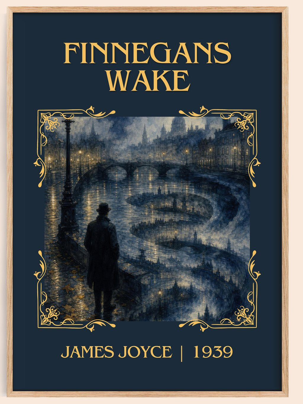 Finnegans Wake Classic Book Art Print by James Joyce – book poster