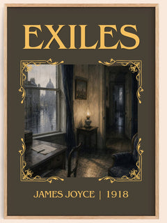 Exiles Classic Book Art Print by James Joyce – book poster