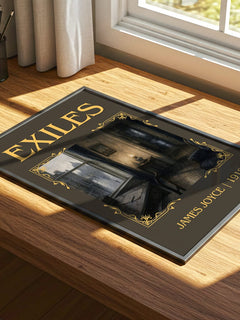 Exiles Classic Book Art Print by James Joyce – print on a sunlit desk