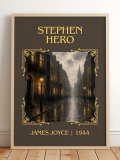 Stephen Hero Classic Book Art Print by James Joyce – framed print leaning on a wooden floor