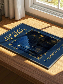 Pop Goes The Weasel Classic Book Art Print by James Patterson – print on a sunlit desk