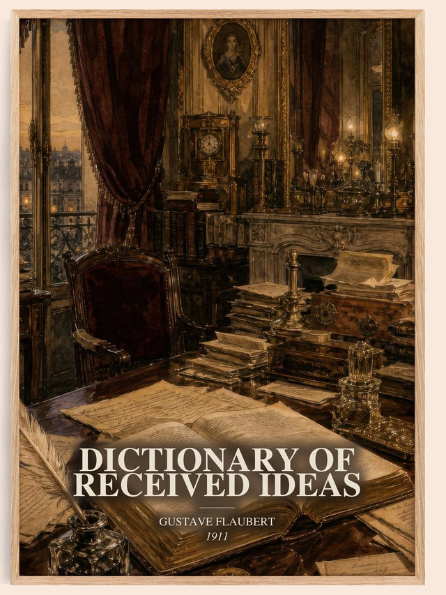 Dictionary Of Received Ideas Book Watercolour Illustration – G.