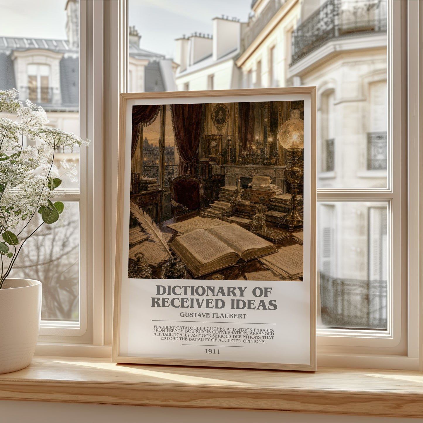 Dictionary Of Received Ideas bookish poster colour and style options – Gustave Flaubert book art