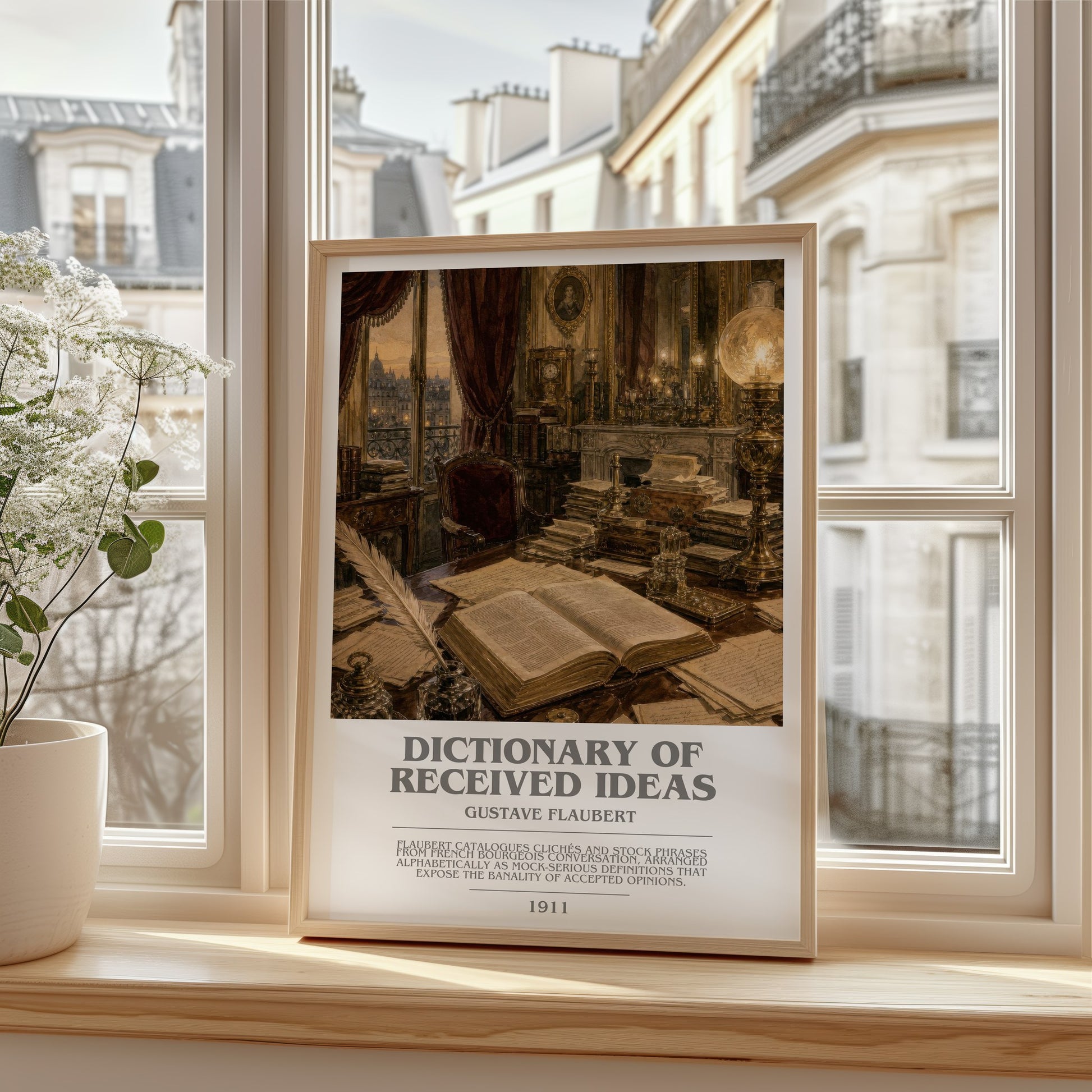 Dictionary Of Received Ideas bookish poster colour and style options – Gustave Flaubert book art