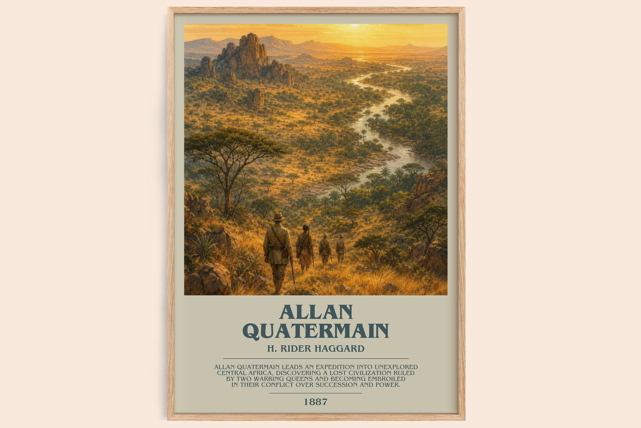 Allan Quatermain Bookish Wall Art by H. Rider Haggard