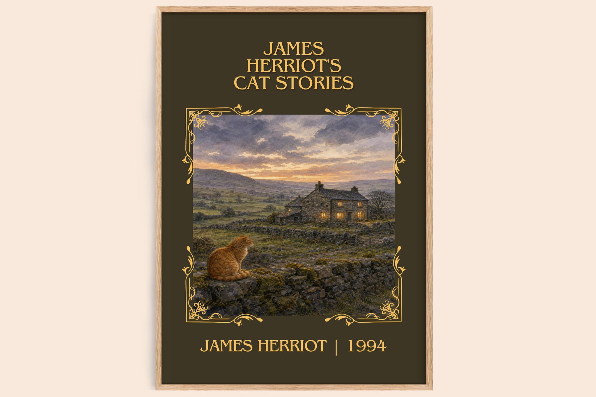 James Herriot's Cat Stories Classic Book Art Print by James Herriot