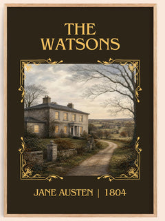 The Watsons Classic Book Art Print by Jane Austen – book poster
