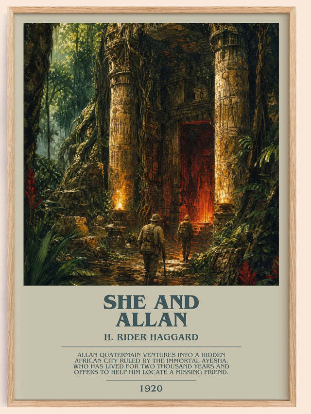 She And Allan Bookish Wall Art by H. Rider Haggard