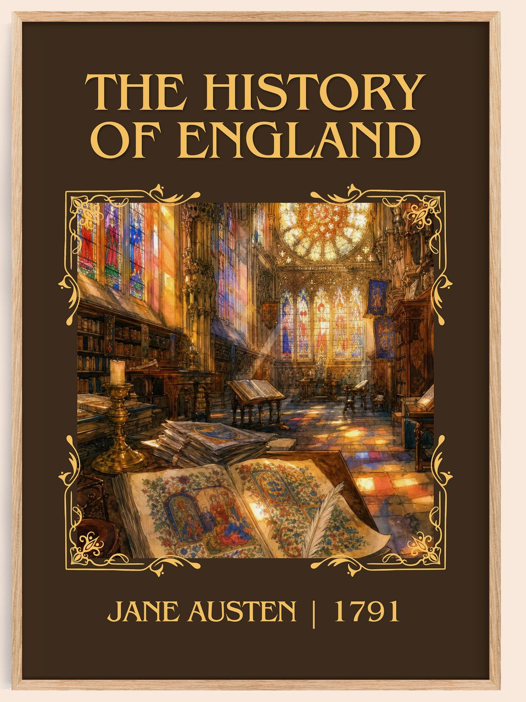 The History Of England Classic Book Art Print by Jane Austen – book poster