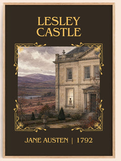 Lesley Castle Classic Book Art Print by Jane Austen – book poster