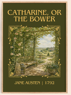 Catharine, Or The Bower Classic Book Art Print by Jane Austen – book poster