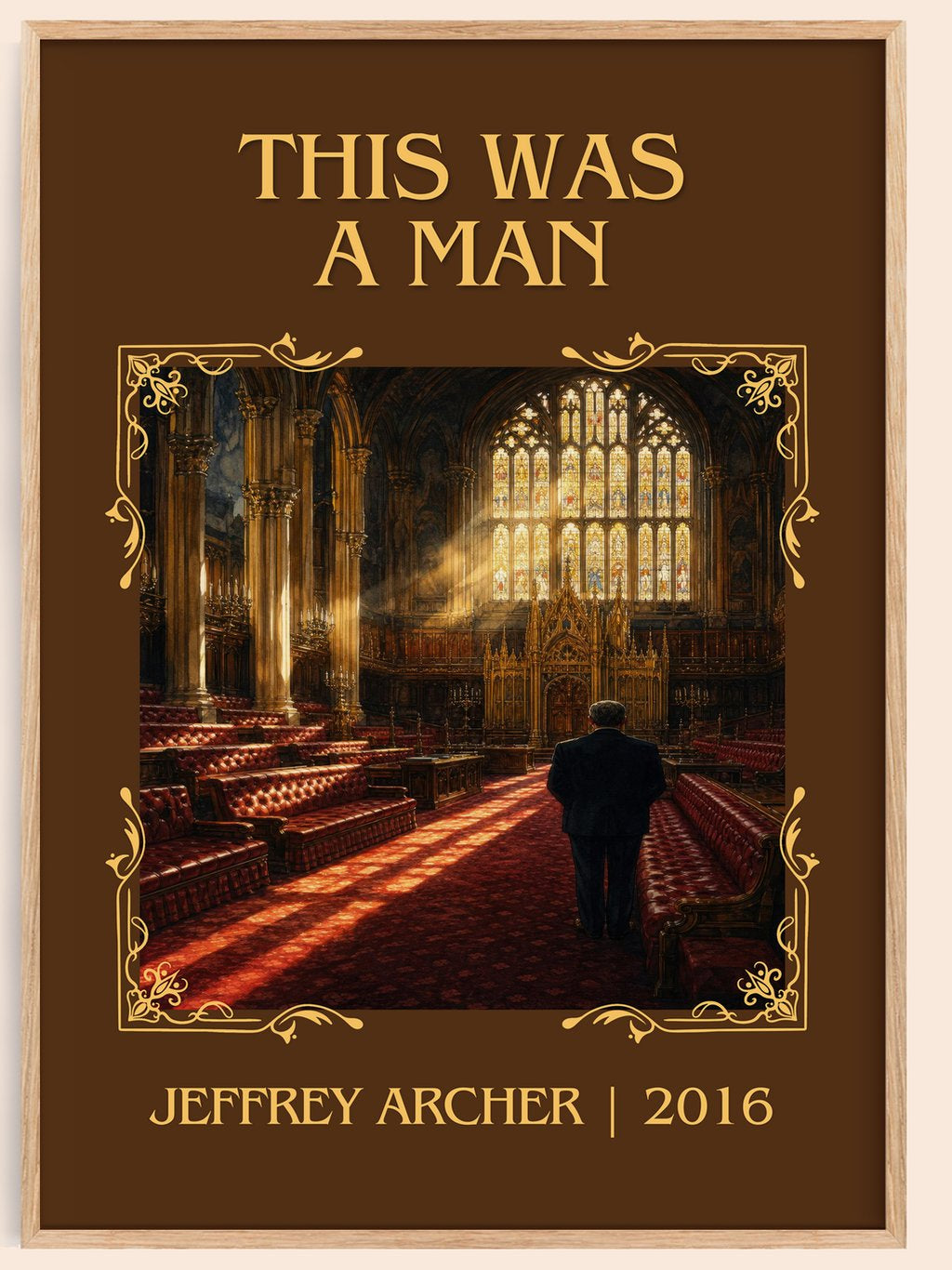 This Was A Man Classic Book Art Print by Jeffrey Archer – book poster