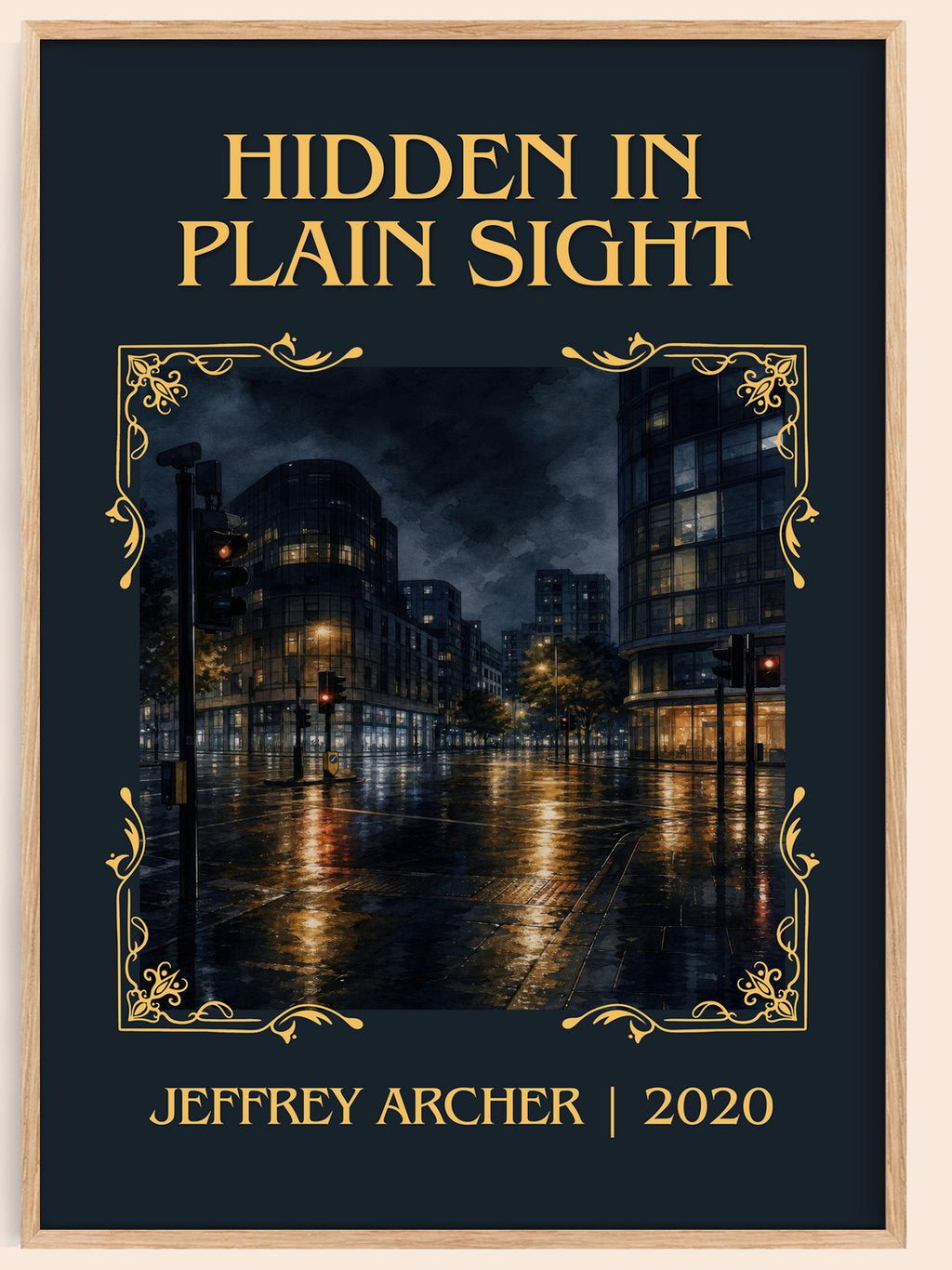 Hidden In Plain Sight Classic Book Art Print by Jeffrey Archer – book poster
