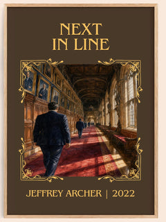 Next In Line Classic Book Art Print by Jeffrey Archer – book poster