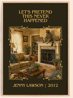 Let's Pretend This Never Happened Classic Book Art Print by J. Lawson – book poster