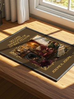 Second Thoughts Of An Idle Fellow Classic Book Art Print by J. Jerome – print on a sunlit desk