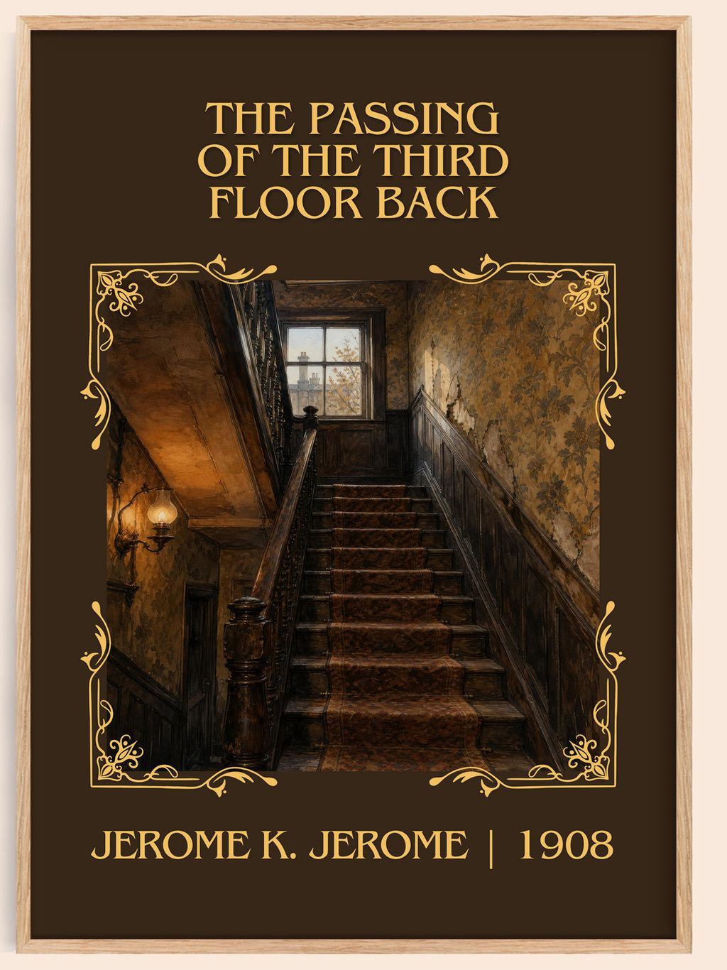 Passing Of The Third Floor Back Classic Book Art Print by J. Jerome – book poster
