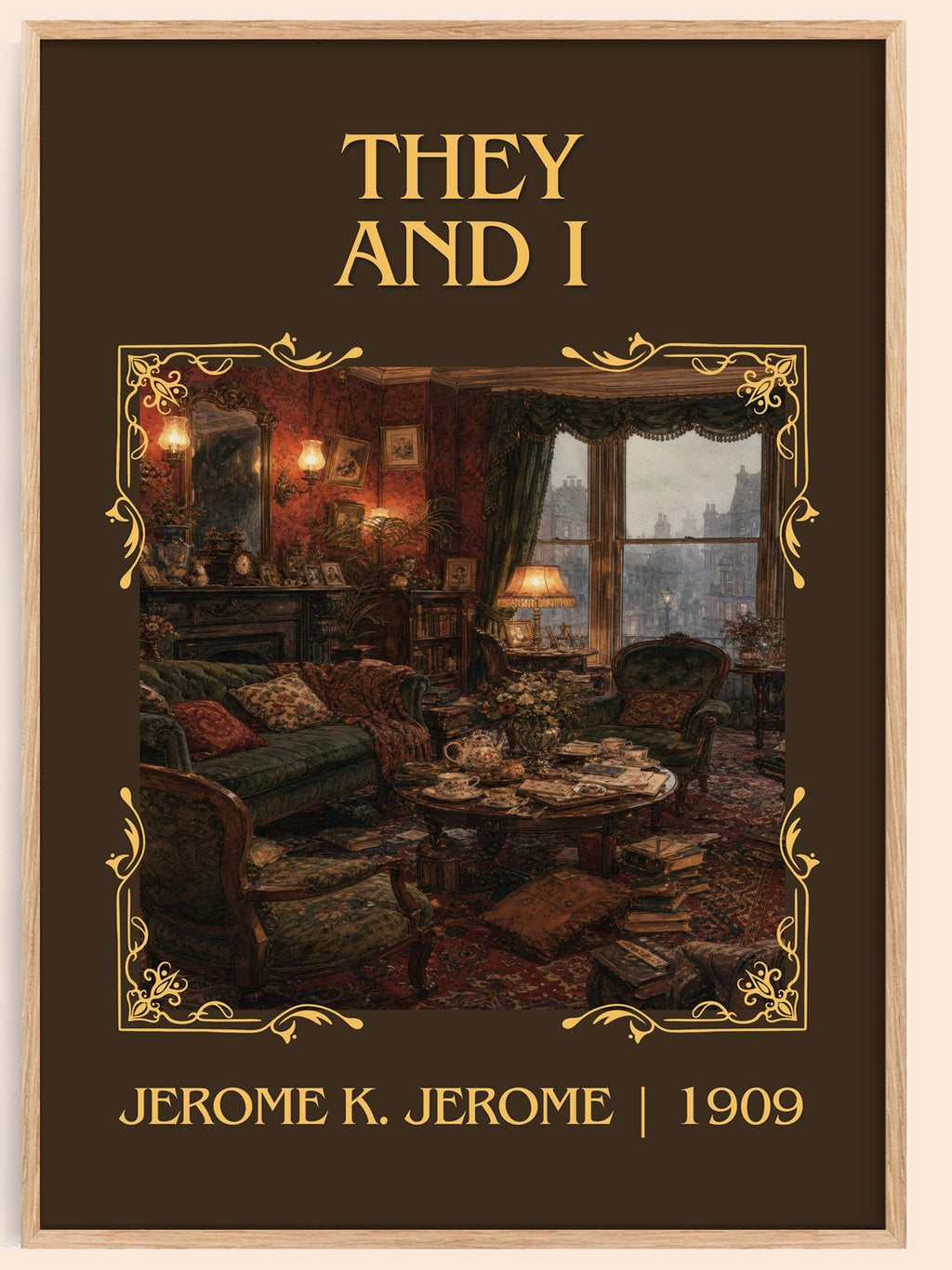 They And I Classic Book Art Print by Jerome K. Jerome – book poster