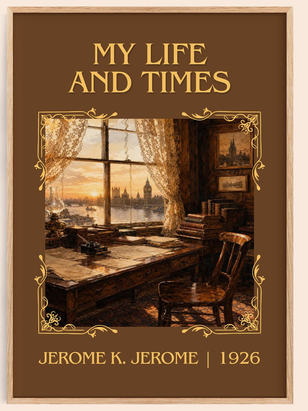 My Life And Times Classic Book Art Print by Jerome K. Jerome – book poster