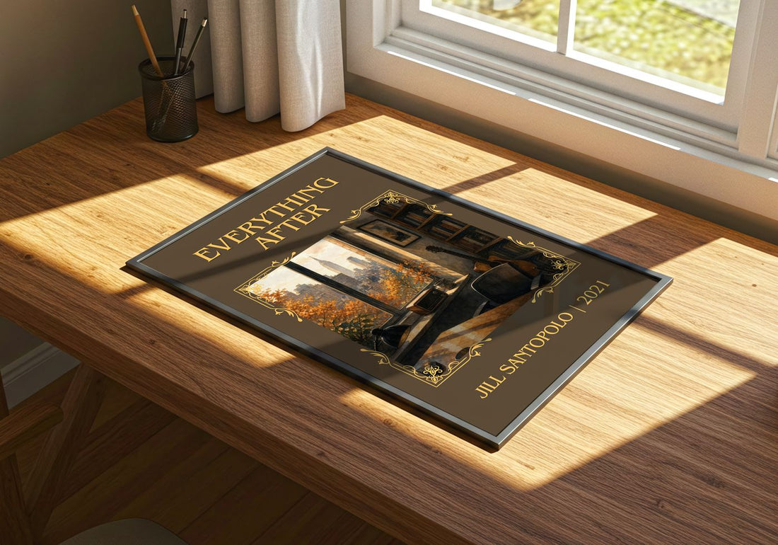 Everything After Classic Book Art Print by Jill Santopolo – print on a sunlit desk
