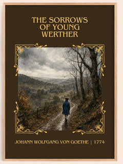 Sorrows Of Young Werther Classic Book Art Print by J. Goethe – book poster