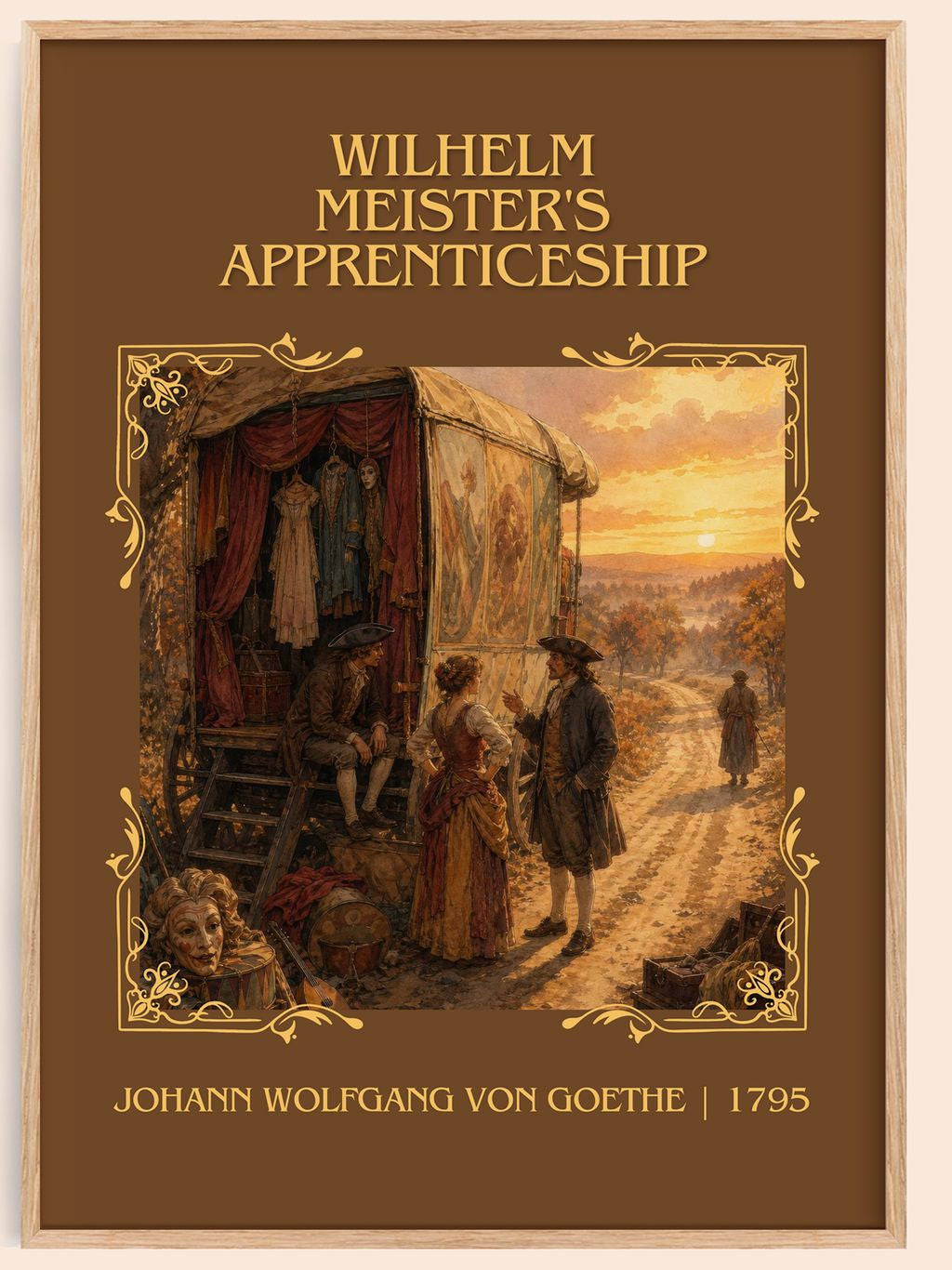 Wilhelm Meister's Apprenticeship Classic Book Art Print by J. Goethe – book poster