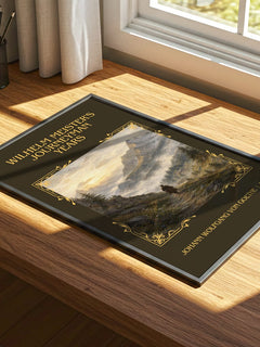 Wilhelm Meister's Journeyman Years Classic Book Art Print by J. Goethe – print on a sunlit desk