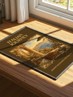 Italian Journey Classic Book Art Print by Johann Wolfgang Von Goethe – print on a sunlit desk