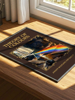 Theory Of Colours Classic Book Art Print by Johann Wolfgang Von Goethe – print on a sunlit desk