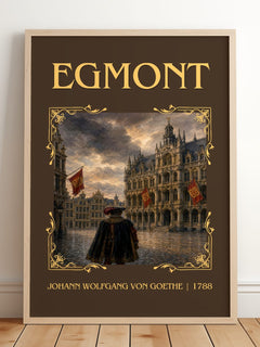 Egmont Classic Book Art Print by Johann Wolfgang Von Goethe – framed print leaning on a wooden floor
