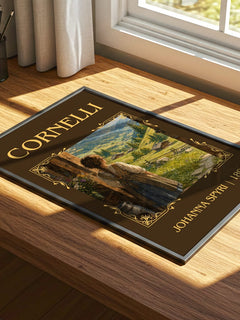 Cornelli Classic Book Art Print by Johanna Spyri – print on a sunlit desk