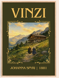 Vinzi Classic Book Art Print by Johanna Spyri – book poster