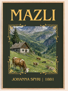 Mazli Classic Book Art Print by Johanna Spyri – book poster