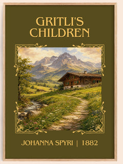 Gritli's Children Classic Book Art Print by Johanna Spyri – book poster