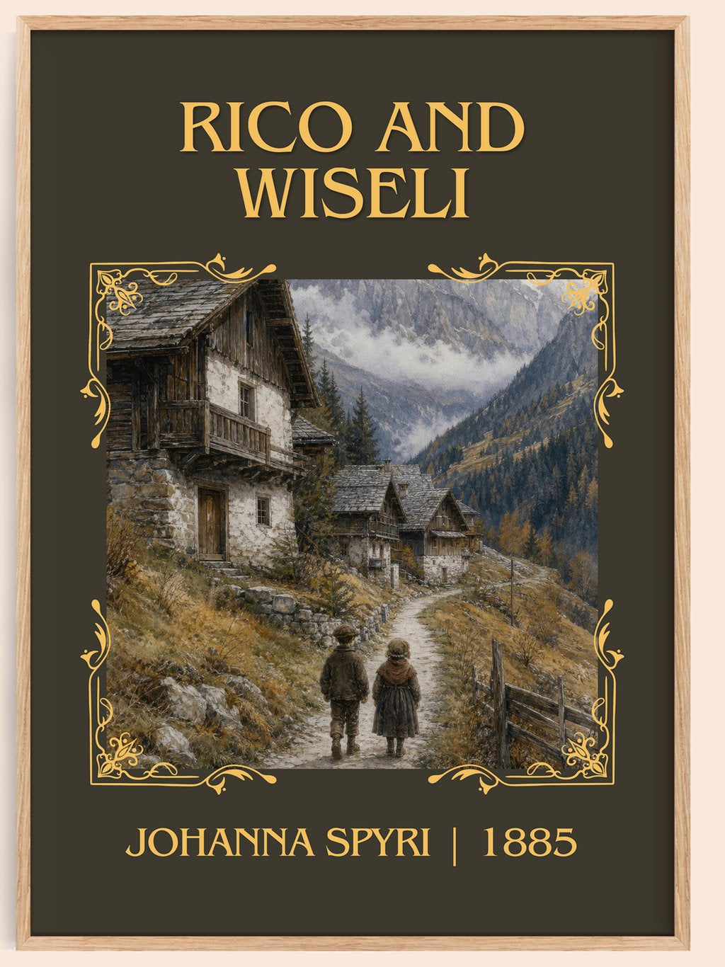 Rico And Wiseli Classic Book Art Print by Johanna Spyri – book poster