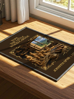 Toni, The Little Wood-Carver Classic Book Art Print by Johanna Spyri – print on a sunlit desk