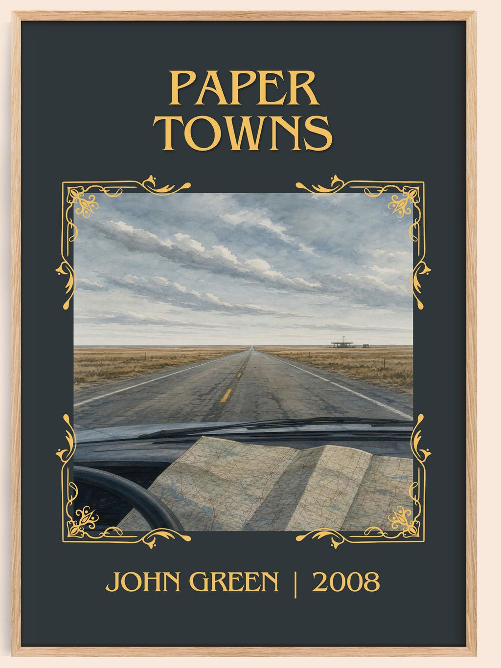 Paper Towns Classic Book Art Print by John Green – book poster