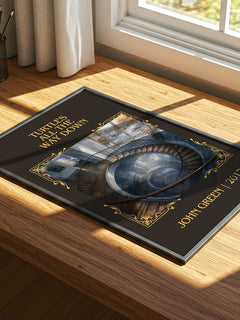 Turtles All The Way Down Classic Book Art Print by John Green – print on a sunlit desk