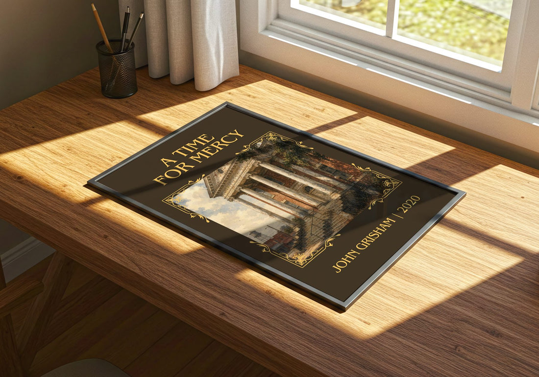 A Time For Mercy Classic Book Art Print by John Grisham – print on a sunlit desk